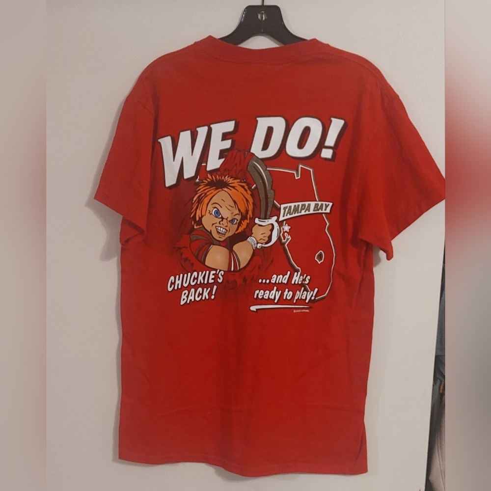 Signed Jon Gruden Chucky T-shirt Sz M